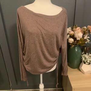 Brown Sweater with Tie Sides